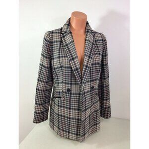 Talbots Plaid Blazer Jacket Womens 4